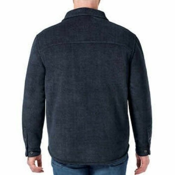 RUGGED ELEMENTS Men Fleece Lined Shirt Jacket--Dark Navy - Picture 2 of 8